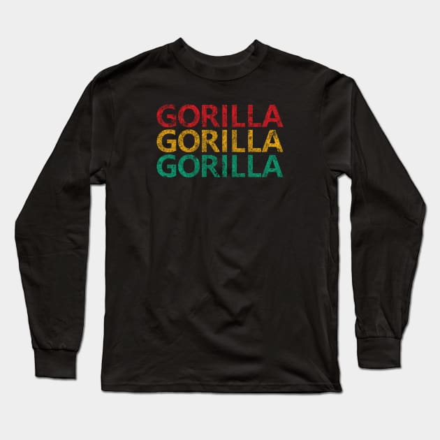 "Gorilla Gorilla Gorilla" Scientific Name, Western Lowland Gorilla Long Sleeve T-Shirt by Decamega